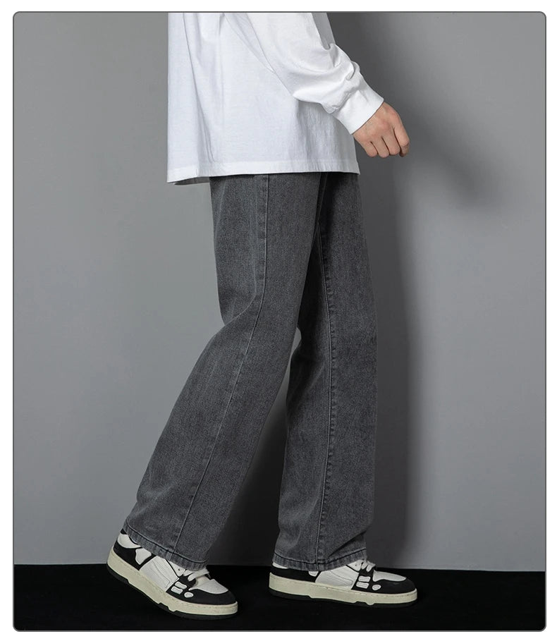 Men's Casual Straight Denim Jeans in Light Blue