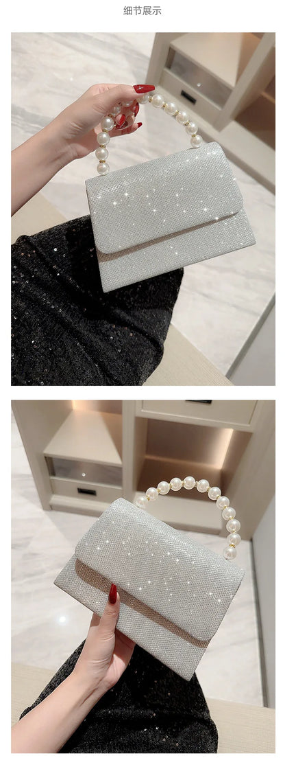 Luxury Sequined Hand-held Dinner Bag for Weddings