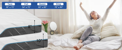 Hcore Extra Firm Queen Size Mattress 10 Inch Dual Sided