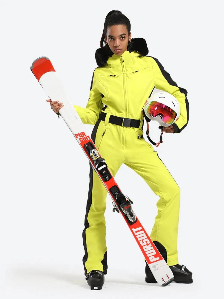 Gsou Women's Winter Snow Jumpsuit Waterproof Ski Suit