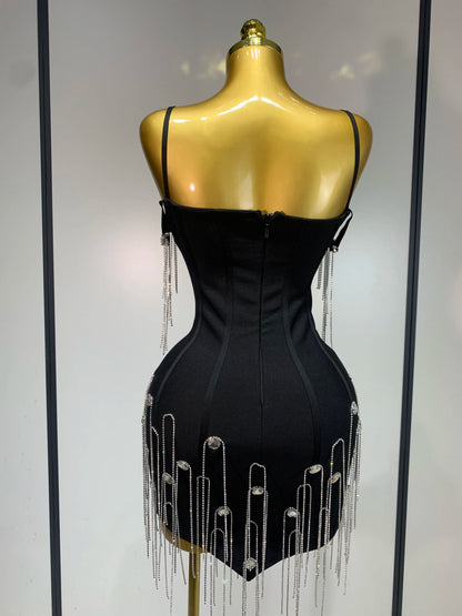 Backless Spaghetti Strap Bodycon Dress for Women