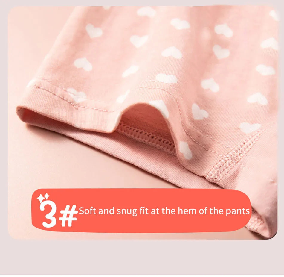 Summer Girl Cartoon Cotton Boyshorts Underwear Set