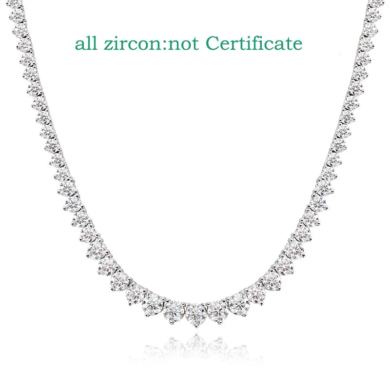Moissanite Tennis Necklace in 925 Sterling Silver