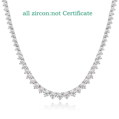 Moissanite Tennis Necklace in 925 Sterling Silver