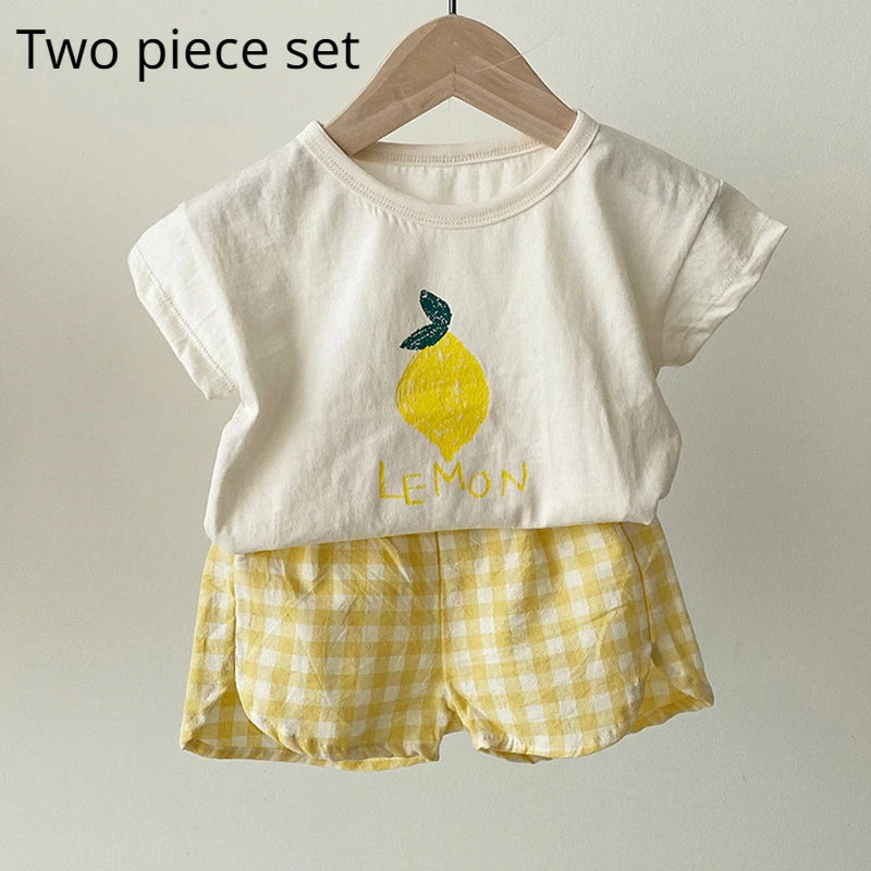 Cotton Toddler Summer Pajamas Set for Kids