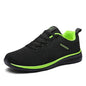 YRZL Black Knit Sneakers for Men Athletic Casual Shoes