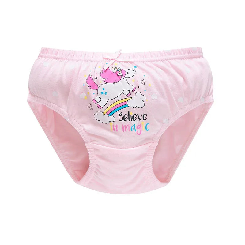 Girls Cotton Unicorn Cartoon Briefs Soft Underwear