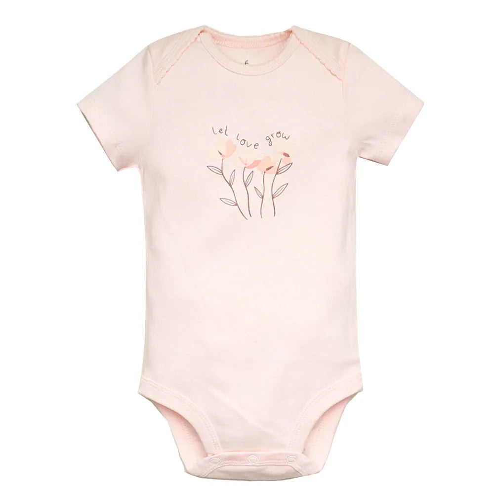 Cotton Summer Girls Bodysuit Set for Newborns