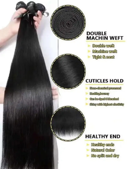 Straight Brazilian Virgin Hair Bundles 40 42 Inch