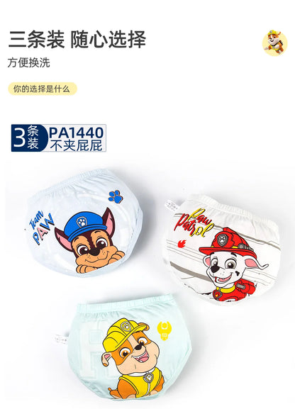 3PCS Cotton Paw Patrol Boys Underpants Set
