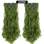 22 Inch Curly Wavy Clip In Hair Extensions Synthetic