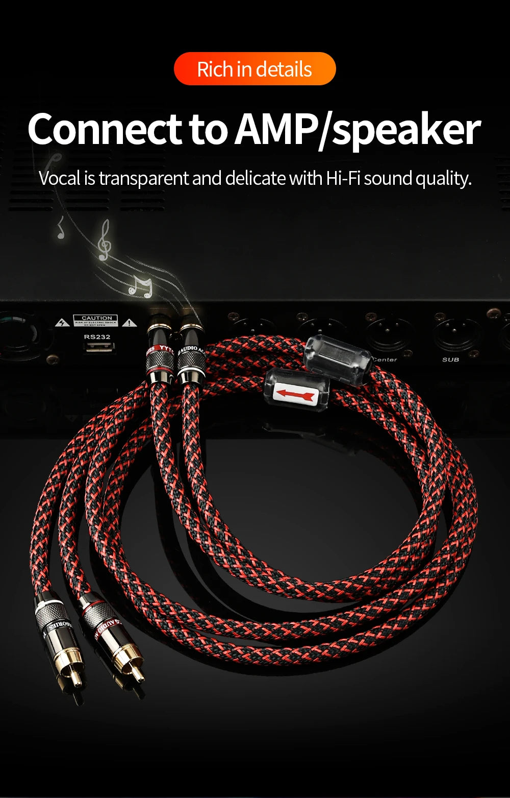 Hi-Fi Stereo RCA Audio Cable