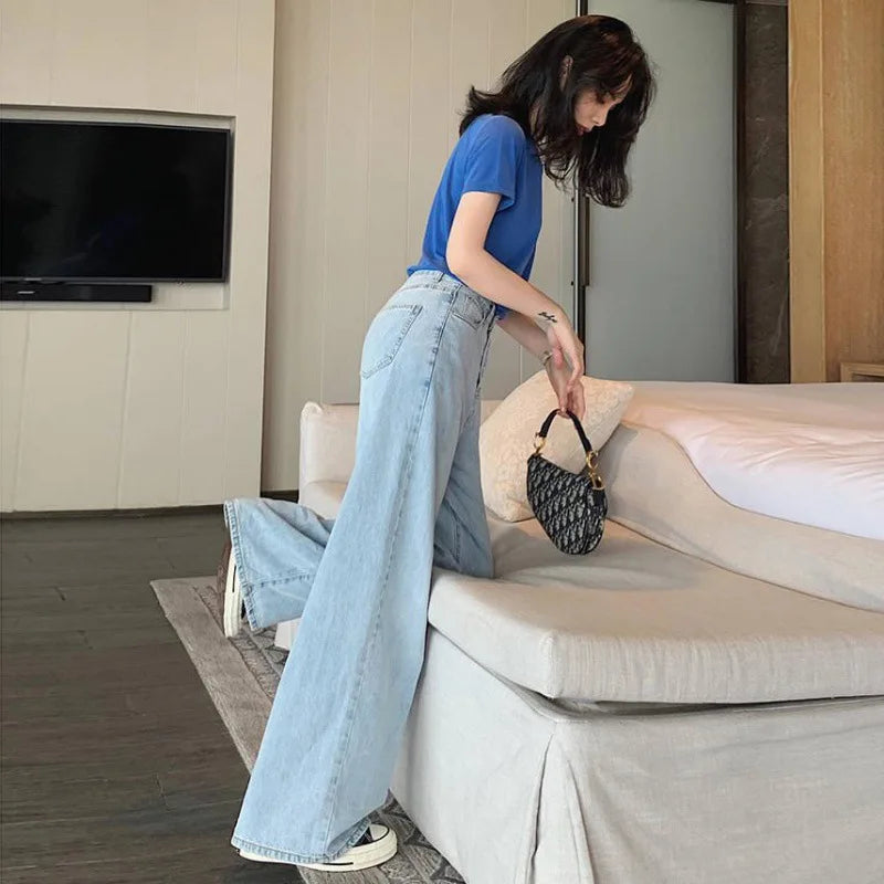 Women's Loose Denim Straight Leg Pants