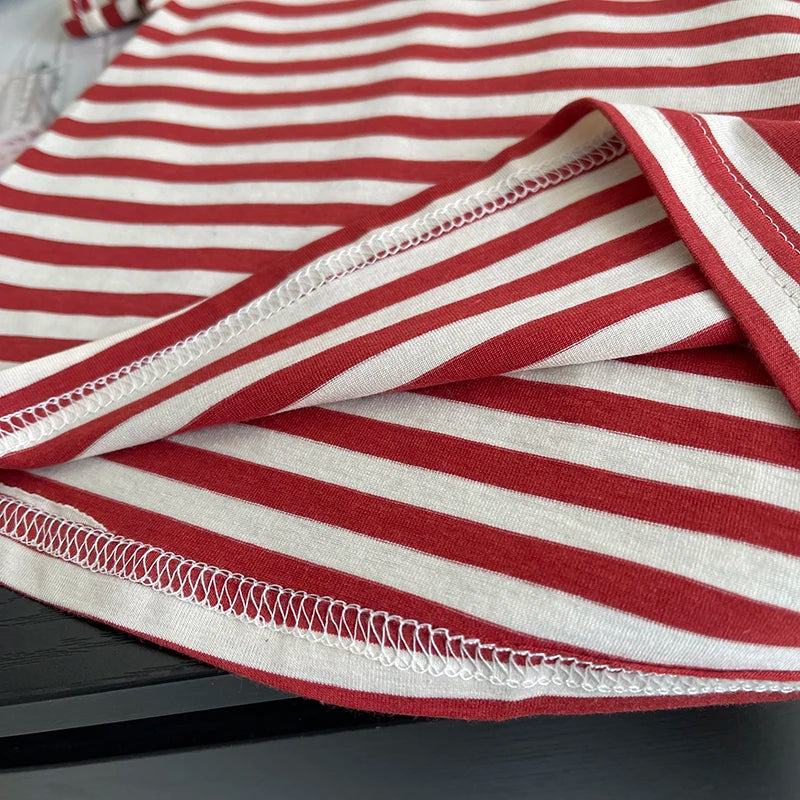 Cotton Striped T-Shirt and Shorts Set for Kids