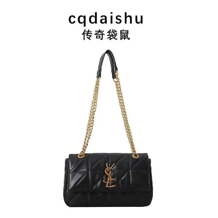 Genuine Leather Mini Square Bag for Women