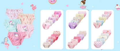 Girls Cotton Unicorn Cartoon Briefs Soft Underwear
