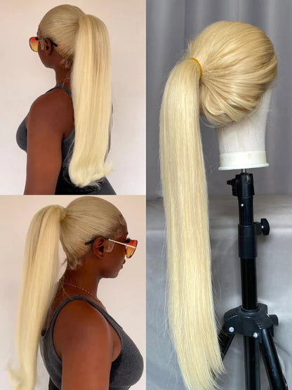 13x6 360 Lace Wig Human Hair Pre Plucked Blonde