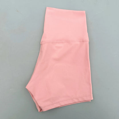 High Waist Yoga Shorts for Women in Solid Color