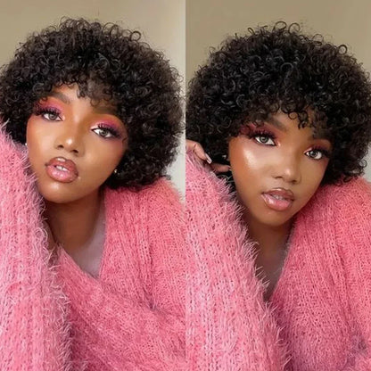 Brazilian Afro Puff Pixie Bob Wig 99J Natural Brown