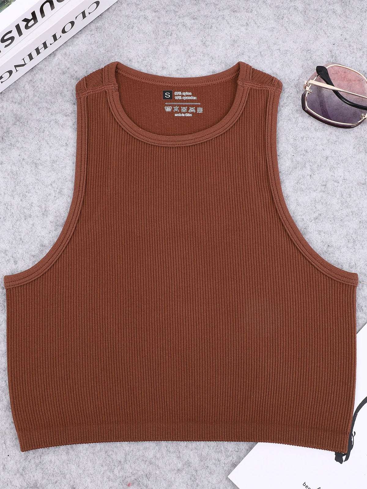 Nylon Seamless Knitted Yoga Vest for Women