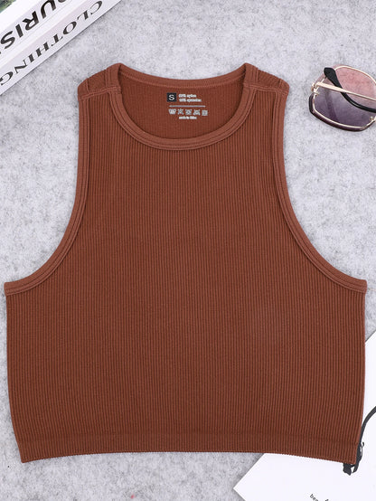 Nylon Seamless Knitted Yoga Vest for Women