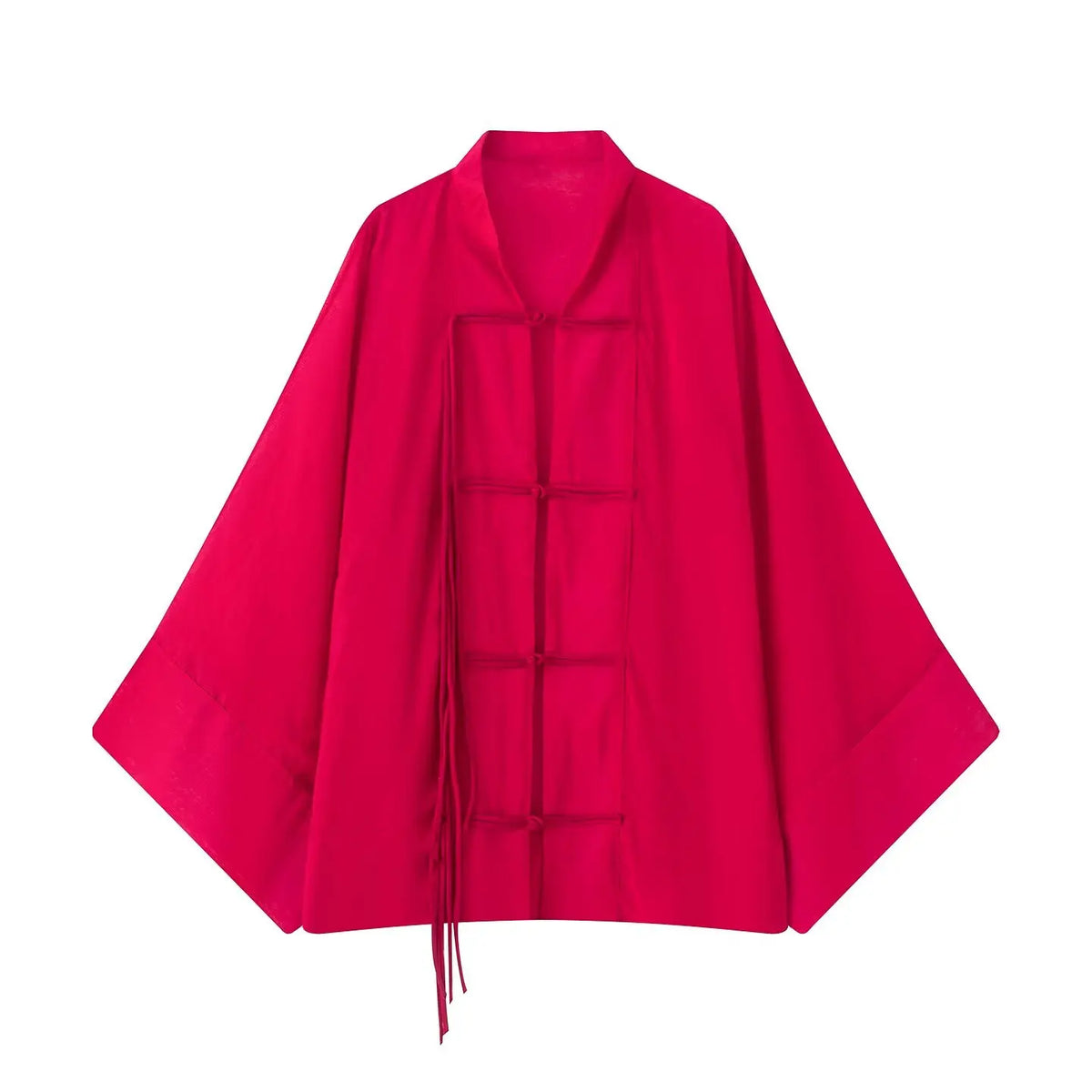 Women's Yellow Long Sleeve Shirt with Knot Decoration