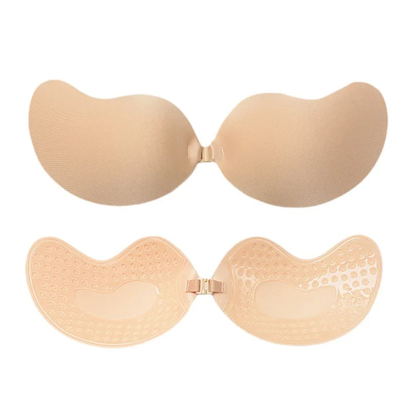 Silicone Push Up Bra for Women Strapless Natural Color