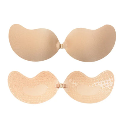 Silicone Push Up Bra for Women Strapless Natural Color