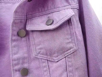 Women Cotton Denim Jacket Casual Spring Autumn Coat