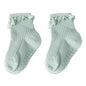 Cotton Lace Socks for Toddler Girls Non-slip Half Knee
