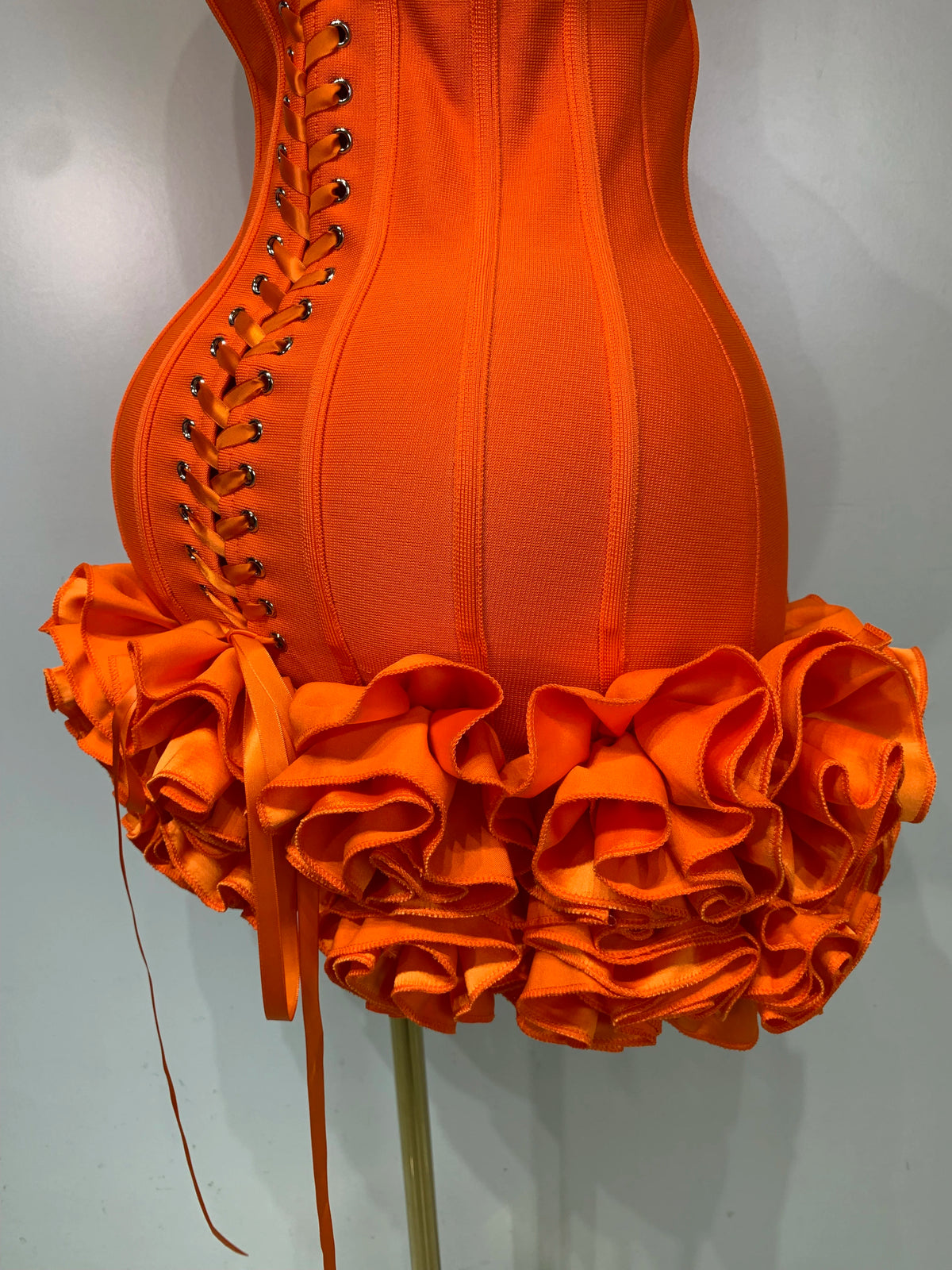 Women Strapless Backless Flower Embellished Mini Dress