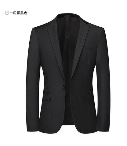Men's Solid Color Blazer Jacket for Business and Weddings
