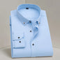 Men's Formal White Dress Shirt Long Sleeve Cotton Blend