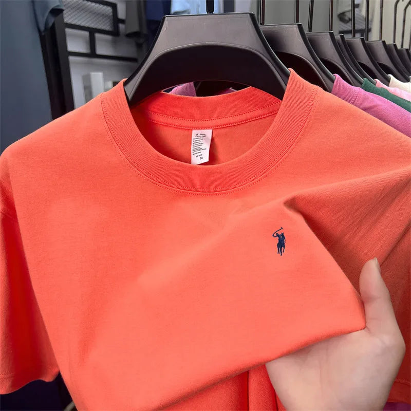 Cotton Men's Short Sleeve T-Shirt Casual Round Neck