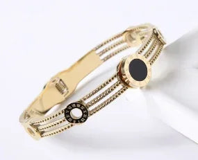 Classic Gold Plated Stainless Steel Cuff Bracelet