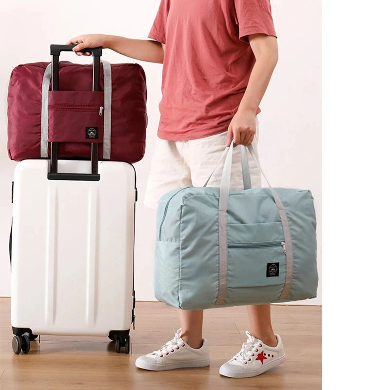 Foldable Nylon Travel Duffel Bag for Women and Girls