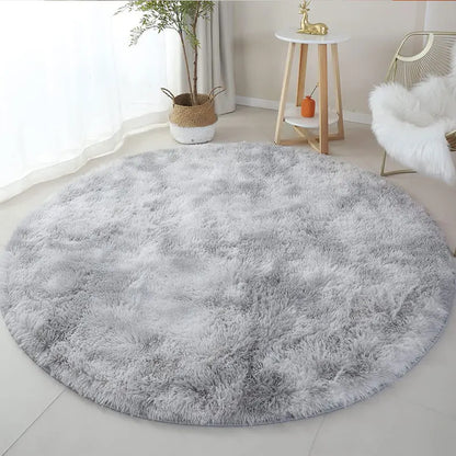 Round Plush Shag Carpet for Kids Room Decor