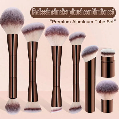 7pcs Makeup Brush Set with Wool Fiber Bristles