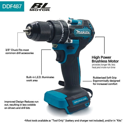 Makita DDF487 10mm Brushless 18V Impact Drill
