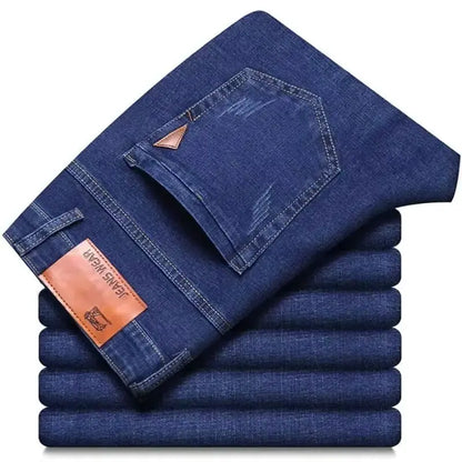 Men's Black Blue Stretch Jeans Casual Slim Fit Trousers