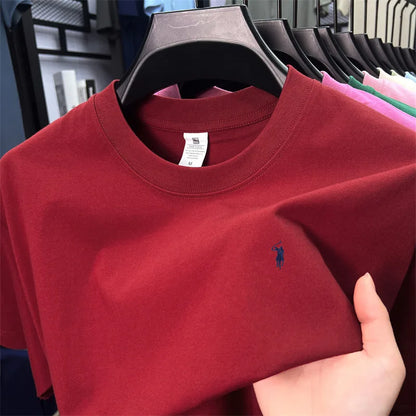 Cotton Men's Short Sleeve T-Shirt Casual Round Neck
