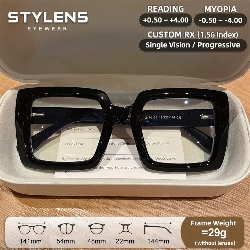 Trendy Square Large Frame Reading Glasses for Women
