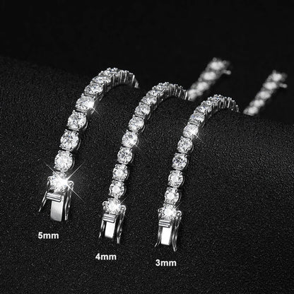 Moissanite Tennis Bracelet in 925 Sterling Silver