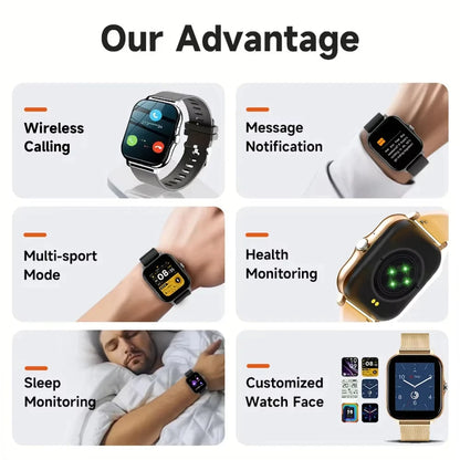 LAXASFIT Smart Watch Full Touch Sports Fitness Watch