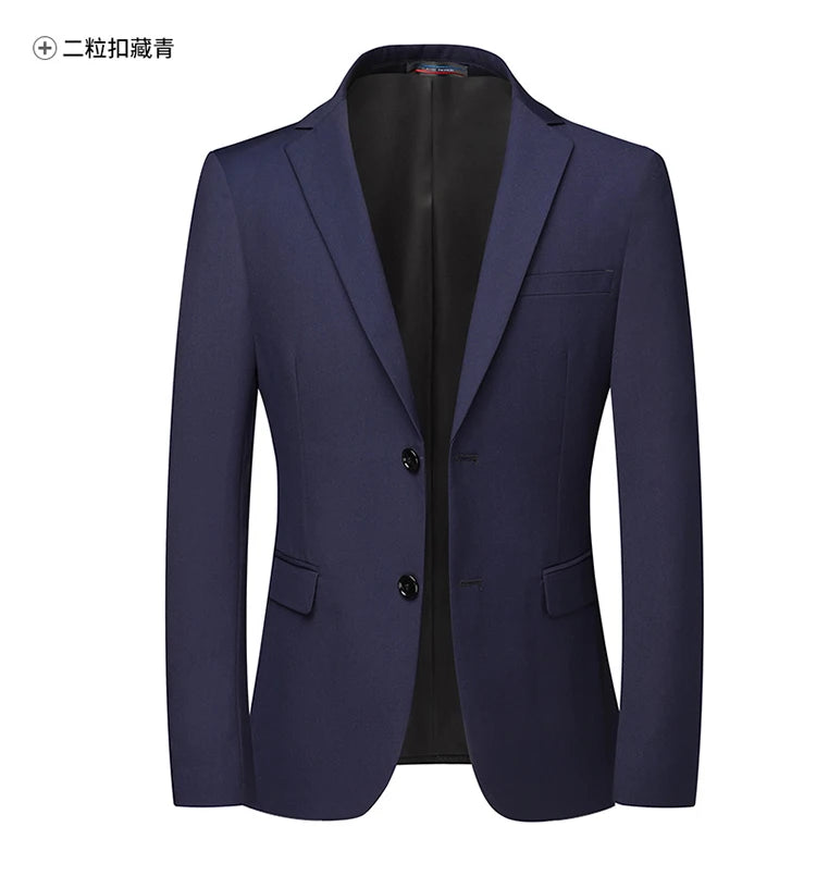 Men's Solid Color Blazer Jacket for Business and Weddings