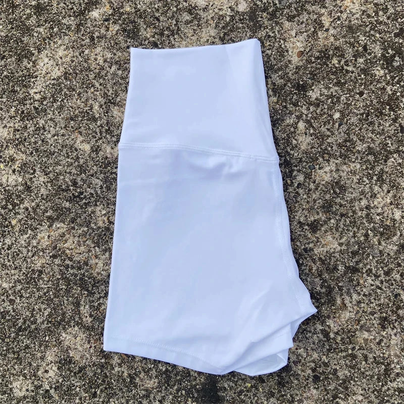 High Waist Yoga Shorts for Women in Solid Color