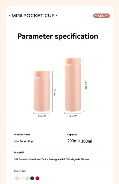 Mini Insulated Stainless Steel Vacuum Flasks 200ML 300ML