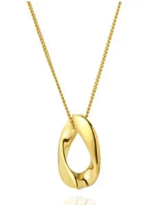 Vintage Textured Stainless Steel Necklace