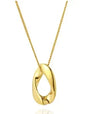 Vintage Textured Stainless Steel Necklace