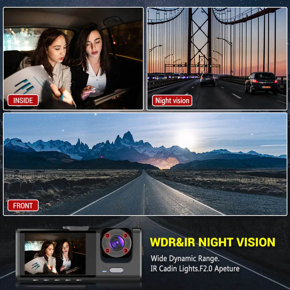 1080P Dash Cam with IR Night Vision and Loop Recording
